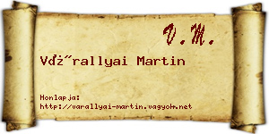 Várallyai Martin névjegykártya